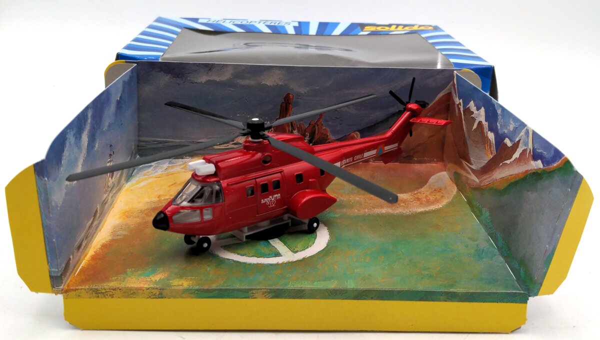 Solido Helicopteres Metal Red Super Puma AS332 EX/Box