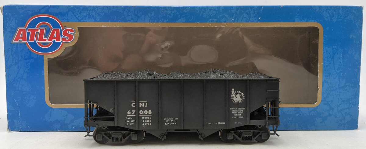Atlas 7753-1 O Central of New Jersey 55-Ton Fishbelly Hopper #67008 (2-Rail) EX/Box