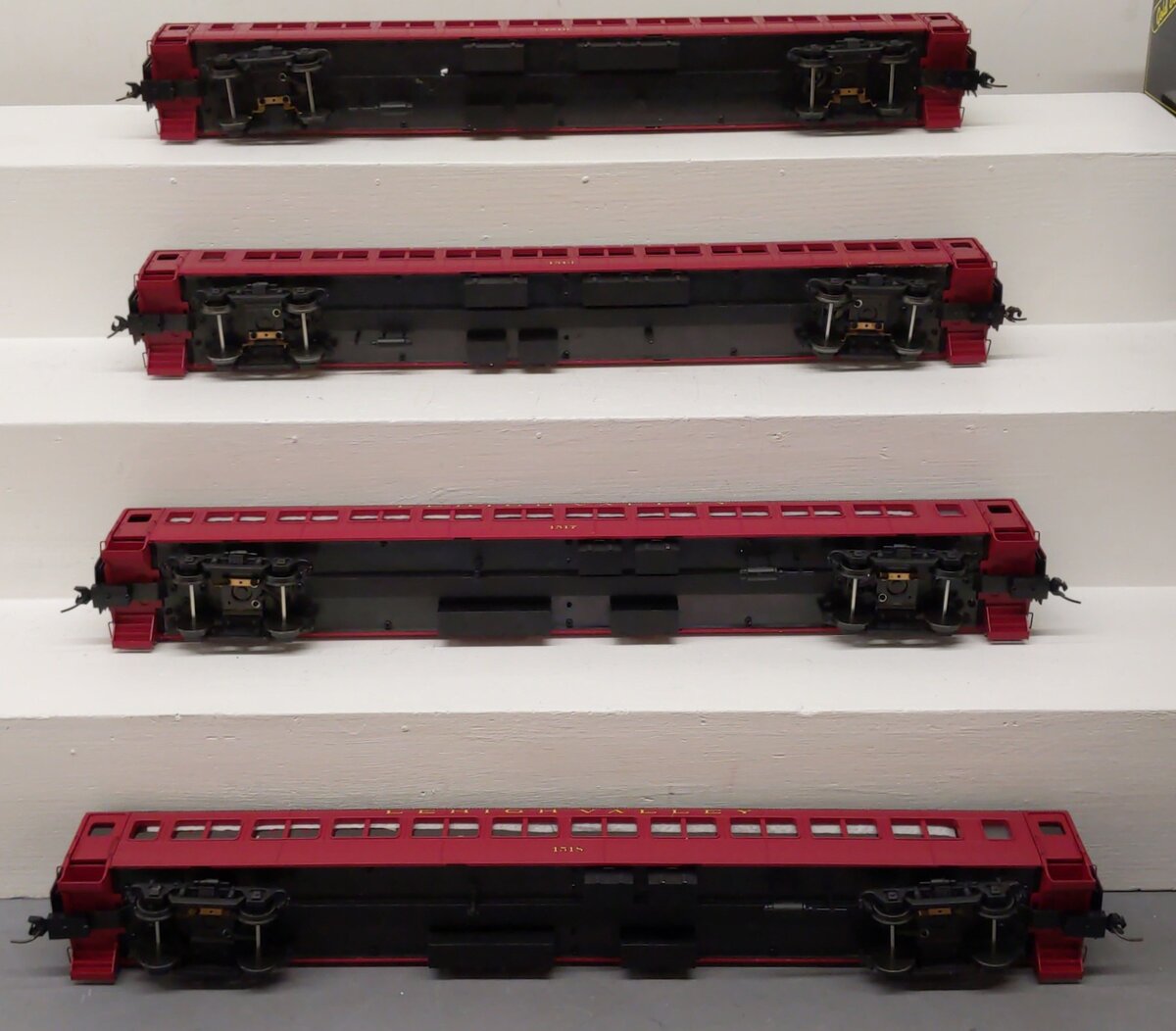 Weaver G1234S O Scale Lehigh Valley 4 Car Passenger Set (2-Rail) EX/Box