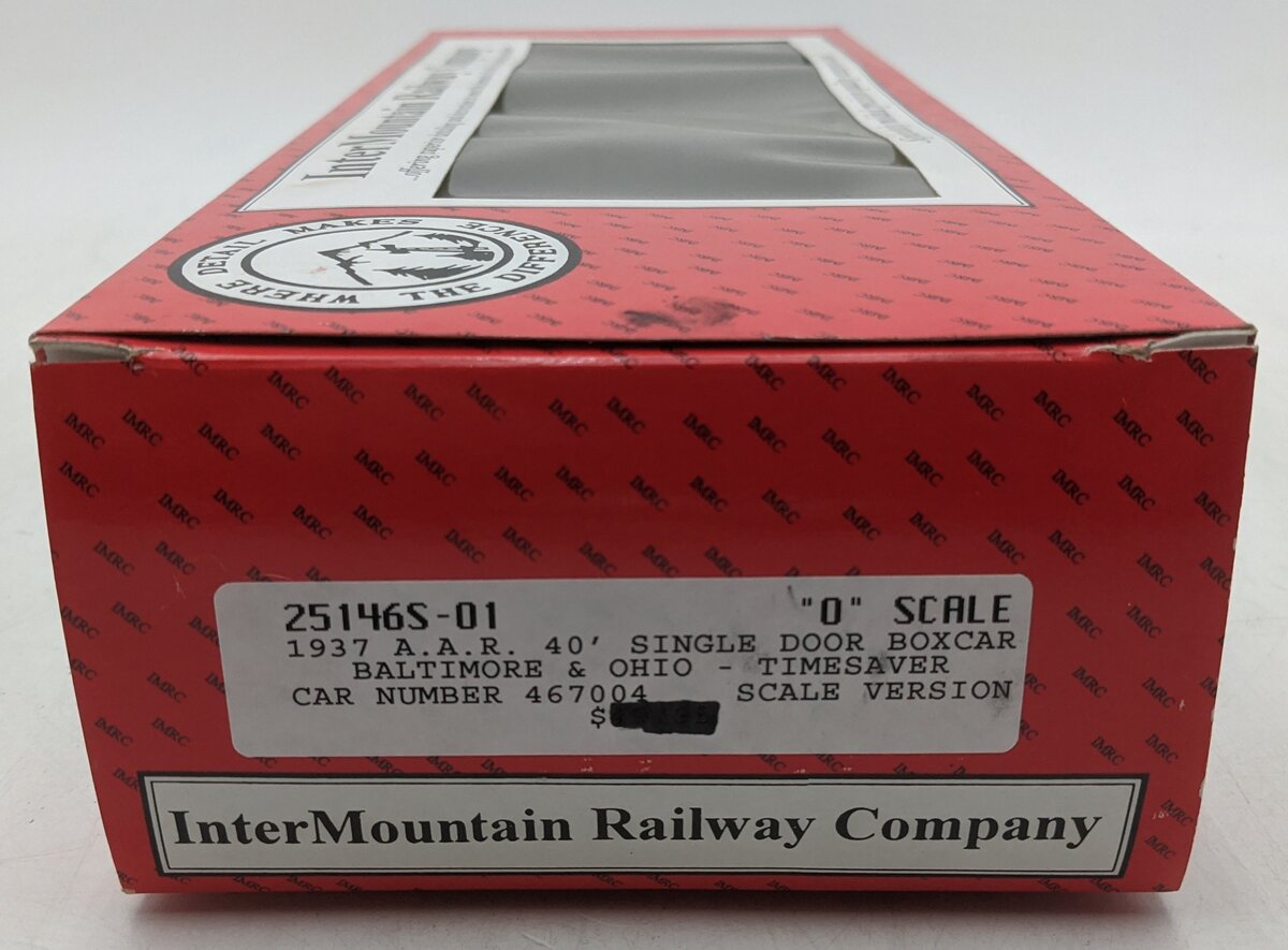 InterMountain 24146S-01 O Scale B&O 40' Single Door Boxcar #467004 (2-Rail) VG/Box