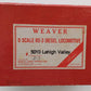 Weaver 5010 O Scale Lehigh Valley RS-3 Diesel Locomotive #213 [2 Rail] EX/Box