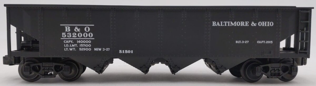 Lionel 6-51501 O Gauge Baltimore & Ohio Semi-Scale Die-Cast Hopper Car #532000 EX