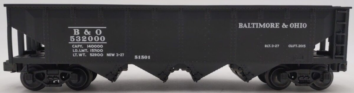Lionel 6-51501 O Gauge Baltimore & Ohio Semi-Scale Die-Cast Hopper Car #532000 EX