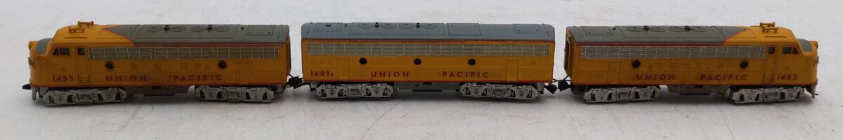 Trix N Scale Union Pacific ABA Locomotive Set #1483, #1487, #1485 EX