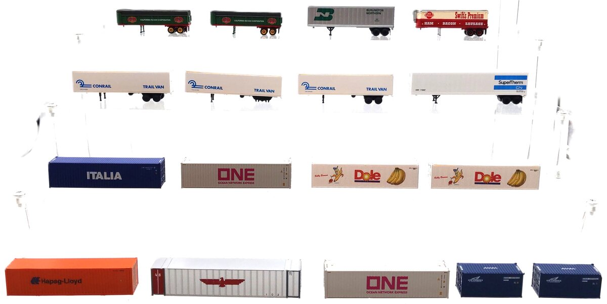 Assorted N Scale Trailers & Loads [17] EX