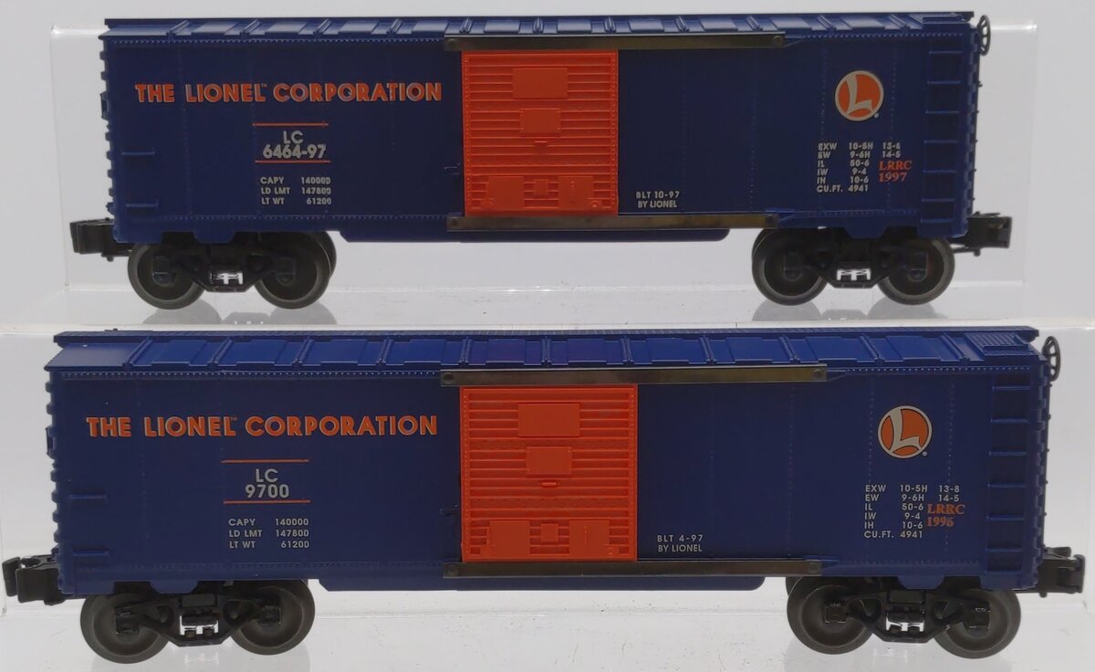 Lionel O Gauge Railroader Club Boxcar: 6464-97, 9700 [2] LN/Box