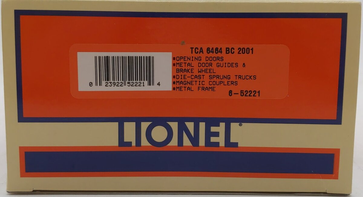Lionel 6-52221 O Gauge TCA 2001 Norfolk Southern 6464 Boxcar LN/Box