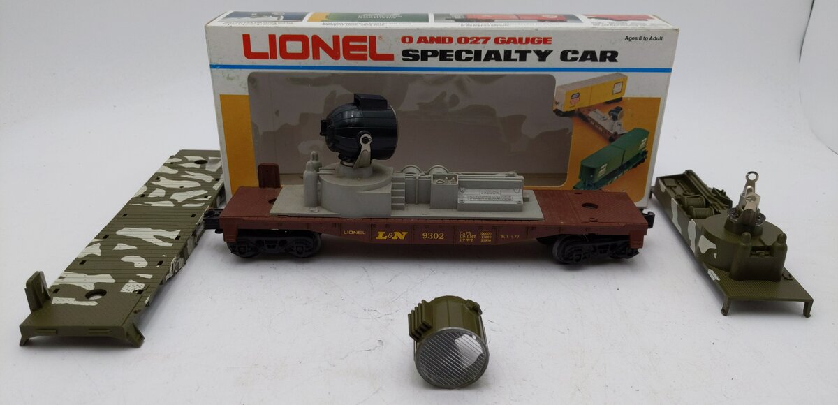 Lionel 6-6526 O Gauge US Marines& L&N Operating Searchlight Cars [2] LN/Box
