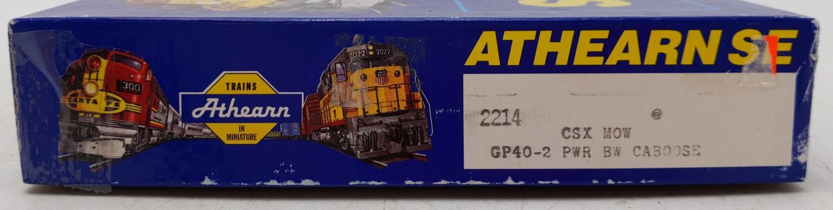Athearn 2214 HO CSX Maintenance of Way GP40-2 Powered Diesel Locomotive EX/Box