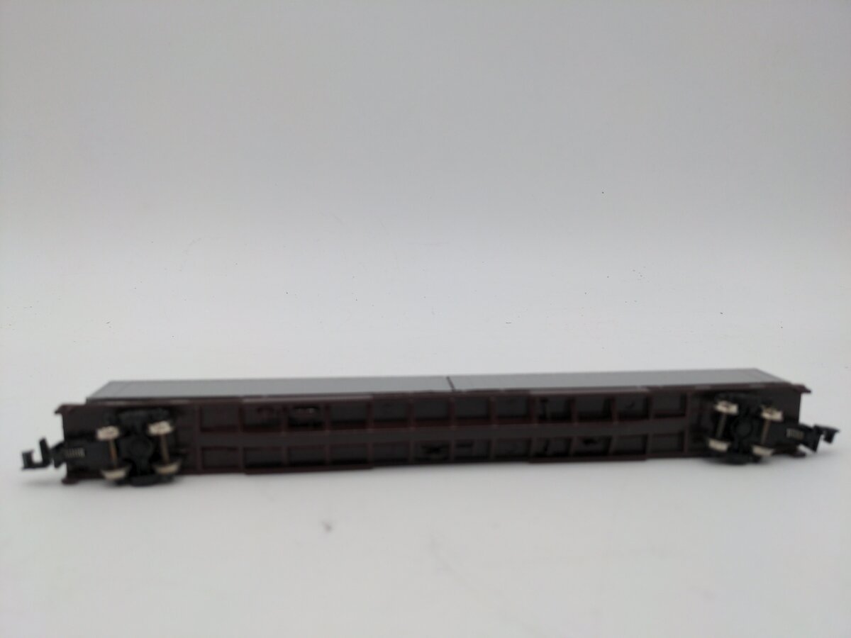 Con-Cor 0001-01207UN Undecorated 90FT Piggyback Flatcar w/ Two Sea Containers EX/Box