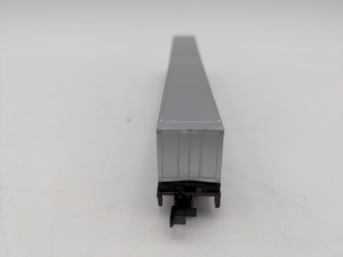 Con-Cor 0001-01207UN Undecorated 90FT Piggyback Flatcar w/ Two Sea Containers EX/Box