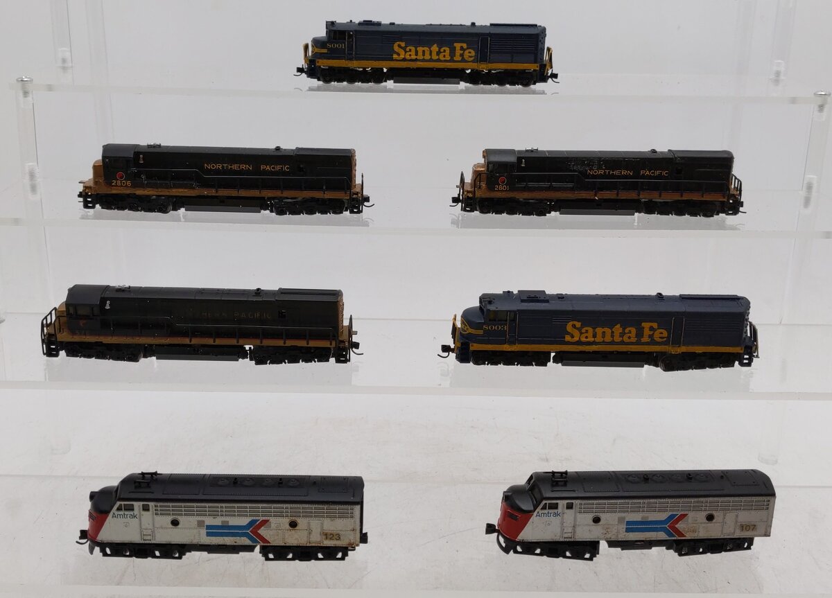 Trix N Scale Minitrix Assorted Powered Locomotives [7] VG