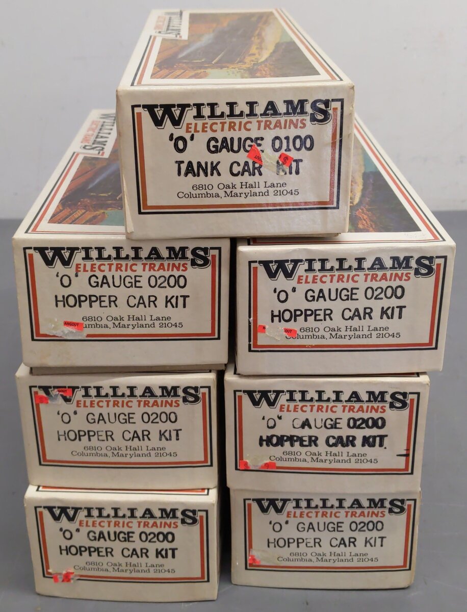 Williams Assorted O gauge Hopper & Tank Car Kits: 0200 & 0100 [7] VG/Box