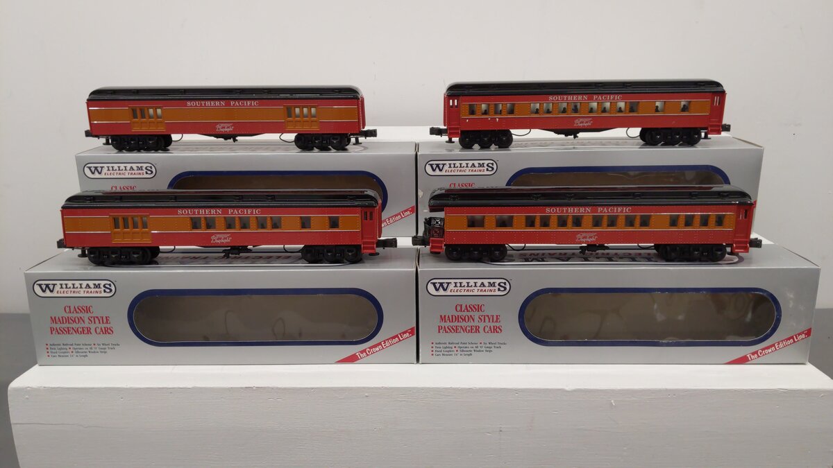 Williams 606 Southern Pacific Madison Daylight 4-Car Passenger Set EX/Box