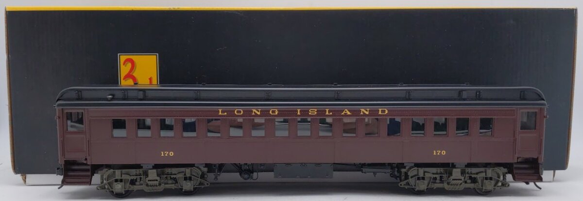 Sunset Models O Scale BRASS Long Island RR P54 Commuter P54 Passenger Car #170 EX/Box