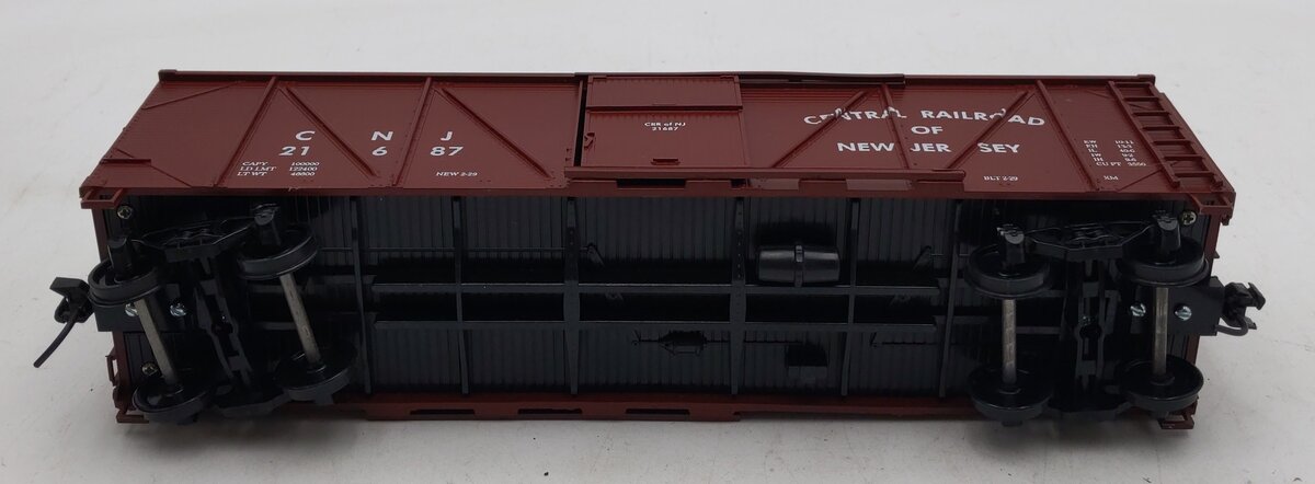 Weaver 21693 Central New Jersey Outside Braced Boxcar - 2 Rail VG/Box