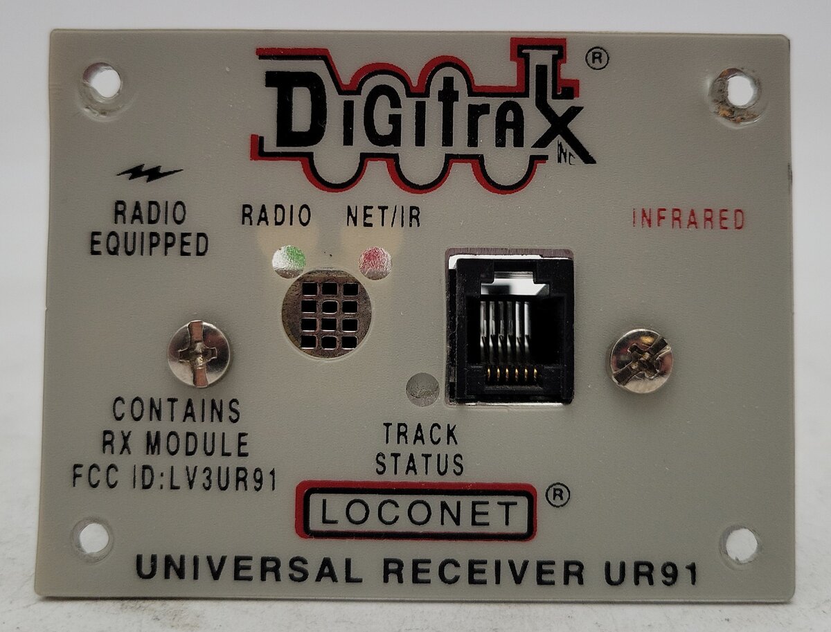 Digitrax UR91 Wireless Radio/IR Receiver Panel EX