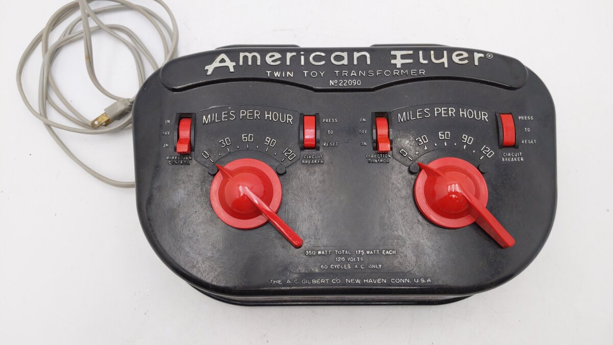 American Flyer 22090 Vintage S 350 Watt Dual Control Transformer VG