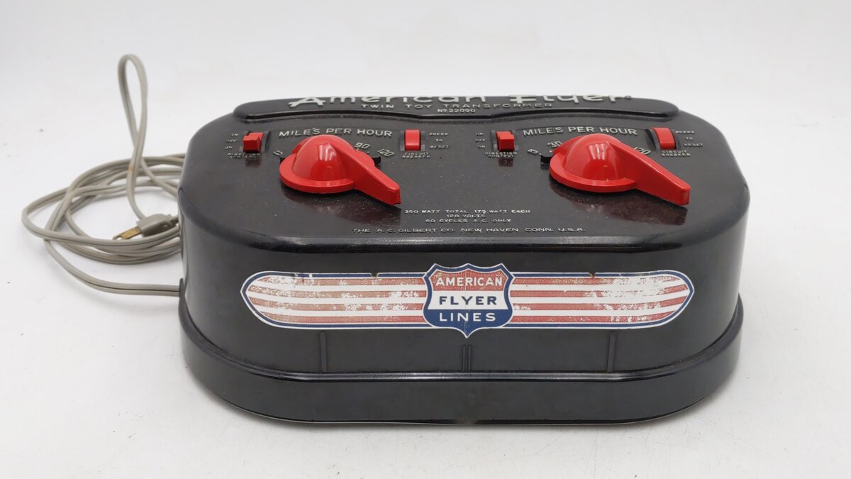 American Flyer 22090 Vintage S 350 Watt Dual Control Transformer VG