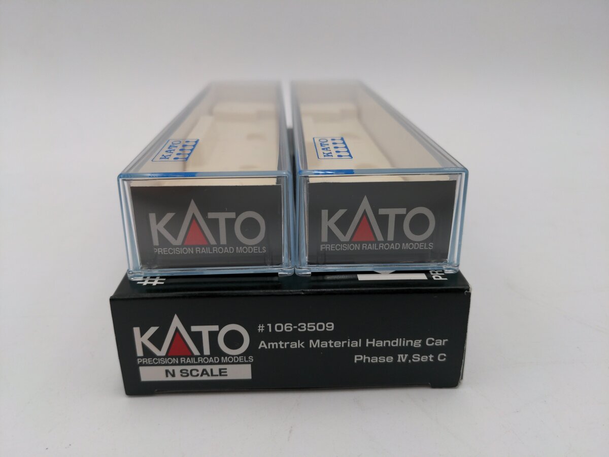 Kato 106-3509 N Scale Amtrak Phase IV Material Handling Car 2-Car Set LN/Box