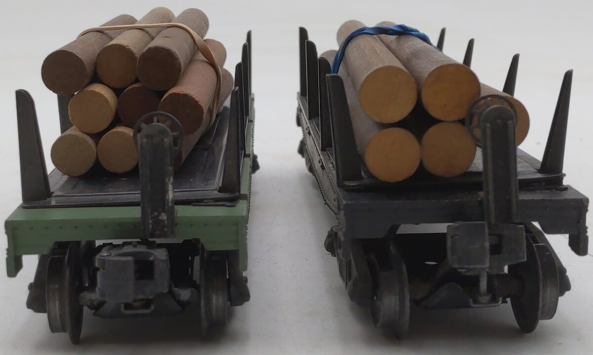 Lionel 3461 Vintage O Lionel Lines Operating Log Dump Cars [2] VG
