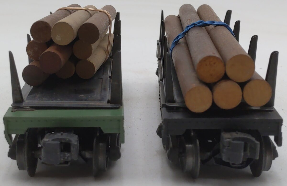 Lionel 3461 Vintage O Lionel Lines Operating Log Dump Cars [2] VG