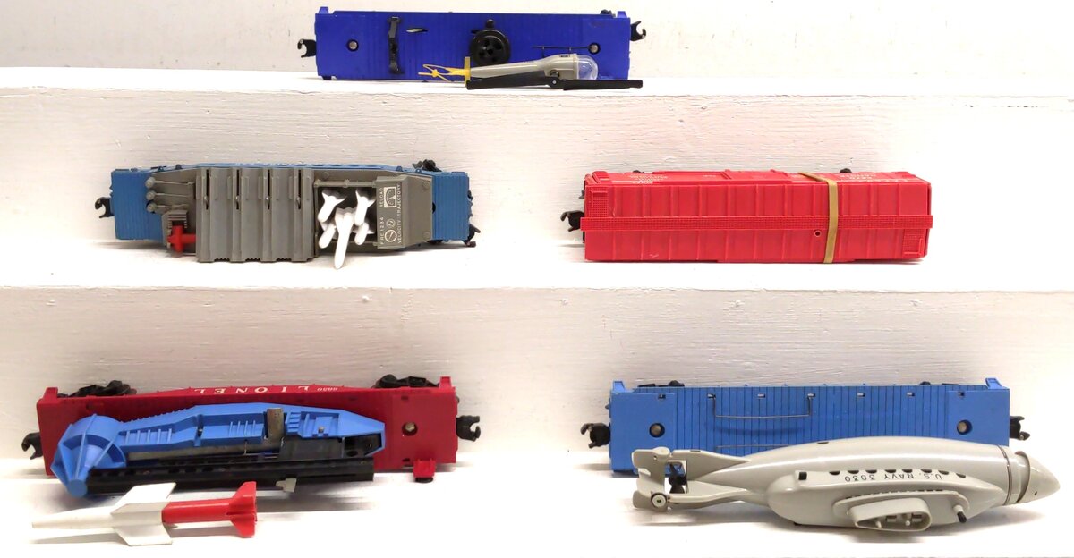 Lionel O Gauge Assorted Freight Cars: 3419, 3830, 6650, 6470, 6544 [5] VG