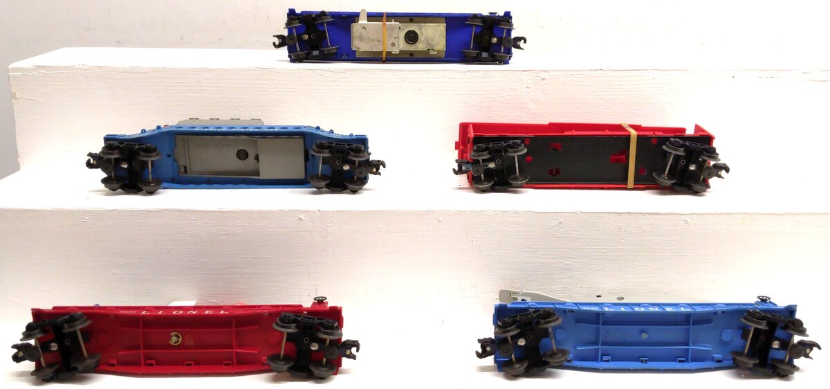 Lionel O Gauge Assorted Freight Cars: 3419, 3830, 6650, 6470, 6544 [5] VG