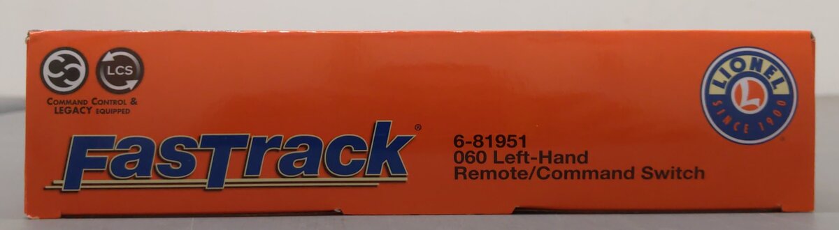 Lionel 6-81951 O O60 FastRack Remote Left Hand Switch Turnout EX/Box