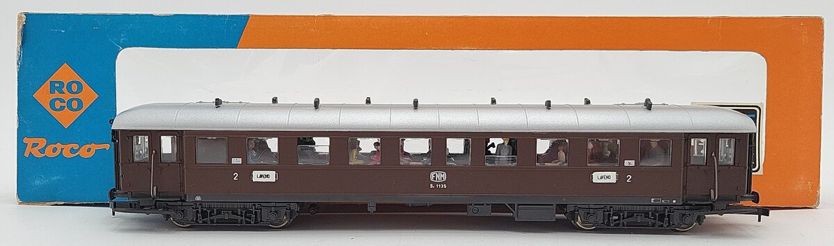 Roco 44563 HO Scale FNM 2nd Class Passenger Car #Be1135 EX/Box