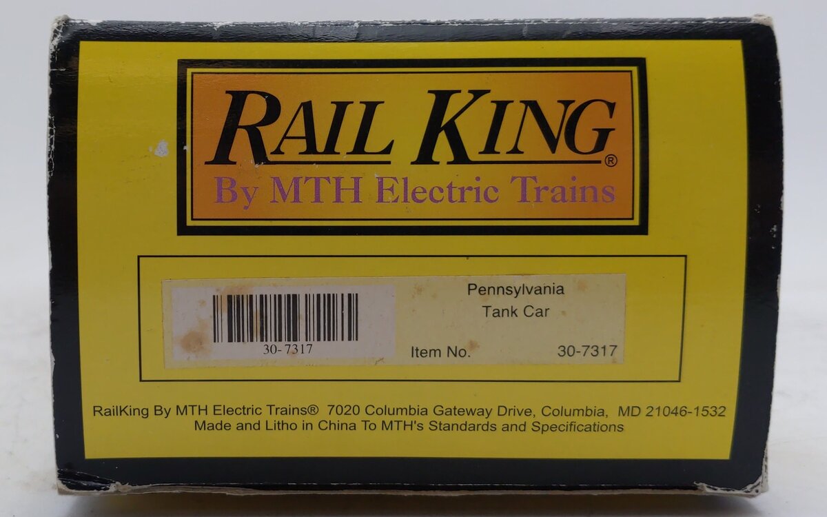 MTH 30-7317 O Gauge Pennsylvania Single-Dome Tank Car #500001 EX/Box