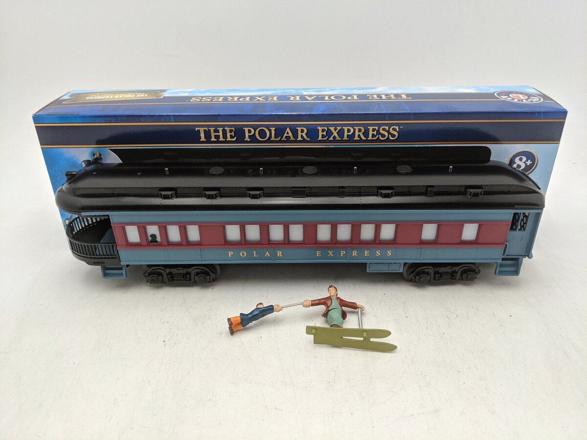 Lionel 2027800 O Polar Express Skiing Hobo Observation Car with Black Roof LN/Box