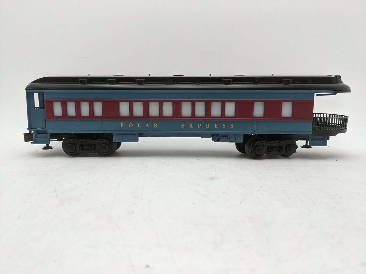 Lionel 2027800 O Polar Express Skiing Hobo Observation Car with Black Roof LN/Box