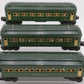 Lionel Vintage O Gauge Green Tinplate Passenger cars #6441,6440,6440 [3] VG