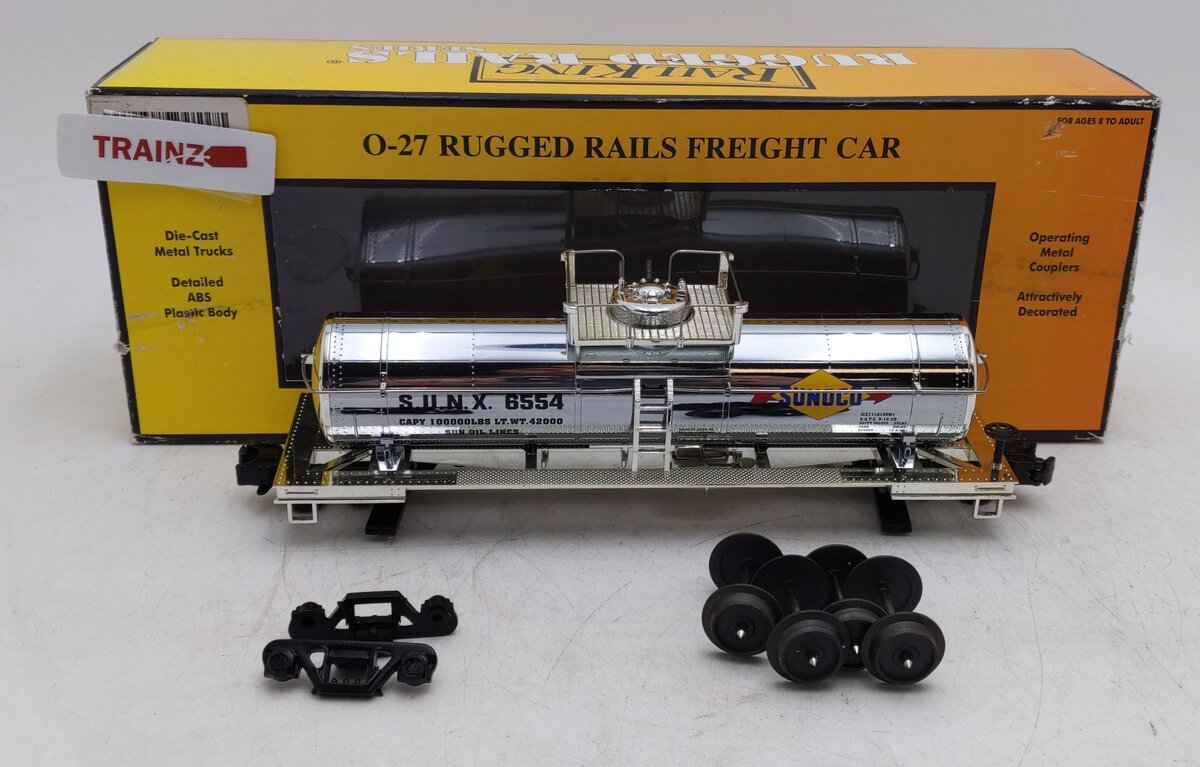 MTH 33-7307 O Gauge Sunoco Single Dome Tank Car #6554 VG/Box