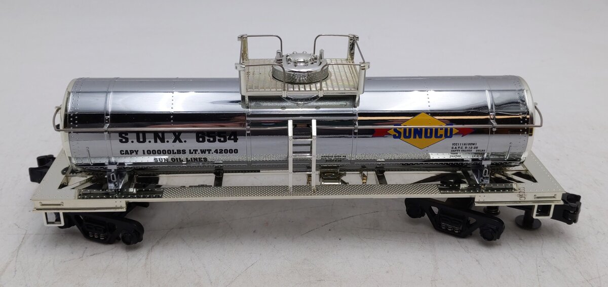 MTH 33-7307 O Gauge Sunoco Single Dome Tank Car #6554 VG/Box