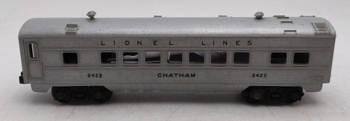 Lionel 2422 Vintage O Lionel Lines Chatham Lighted Pullman Car with Silver Roof VG