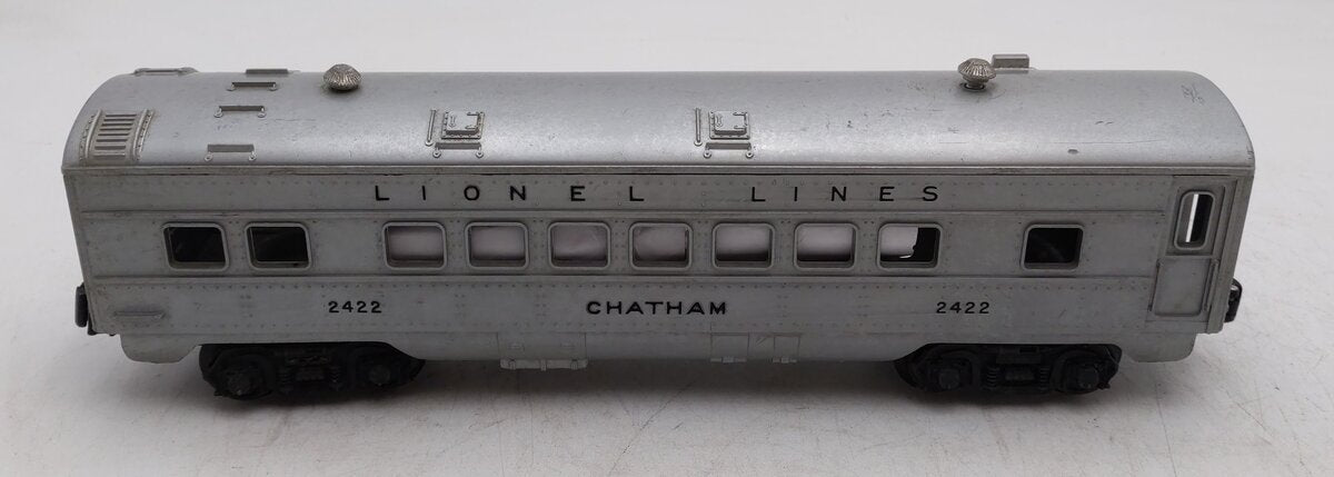 Lionel 2422 Vintage O Lionel Lines Chatham Lighted Pullman Car with Silver Roof VG