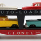 Lionel 6414 Vintage O Evans Autoloader with 4 Automobiles EX