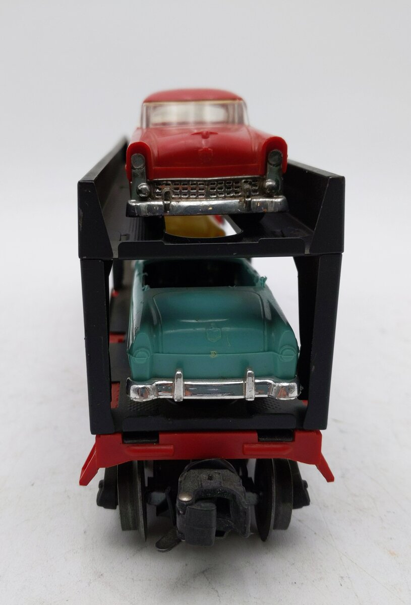 Lionel 6414 Vintage O Evans Autoloader with 4 Automobiles EX
