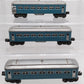 Lionel Vintage O Gauge Blue & Silver Tinplate Passenger Cars #2430,2430,2431 [3] VG