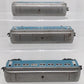 Lionel Vintage O Gauge Blue & Silver Tinplate Passenger Cars #2430,2430,2431 [3] VG