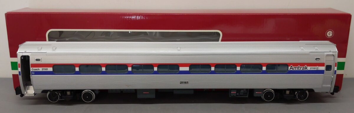 LGB 30223 G Scale Amtrak Amfleet Phase III Passenger Car #21161 - Metal Wheels EX/Box