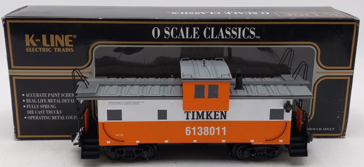 K-Line K613-8011 O Timken Classic Lighted Caboose EX/Box