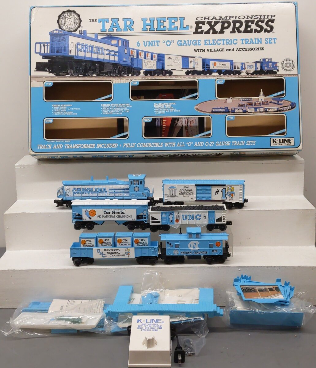 K-Line K1323 Tar Heel Championship Express O Gauge Diesel Train Set LN/Box