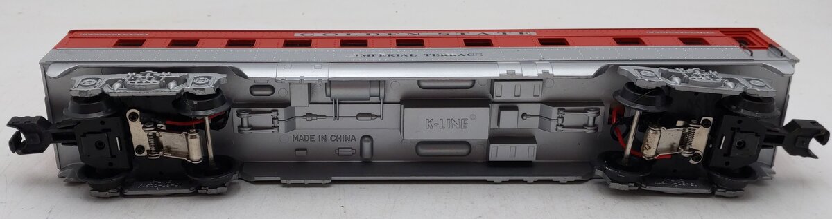 K-Line K4532-3368 O Gauge PRR Golden State Imperial Terrace Passenger Car VG