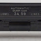 Lionel 3459 Vintage O Lionel Lines Black Operating Ore Dump Car VG