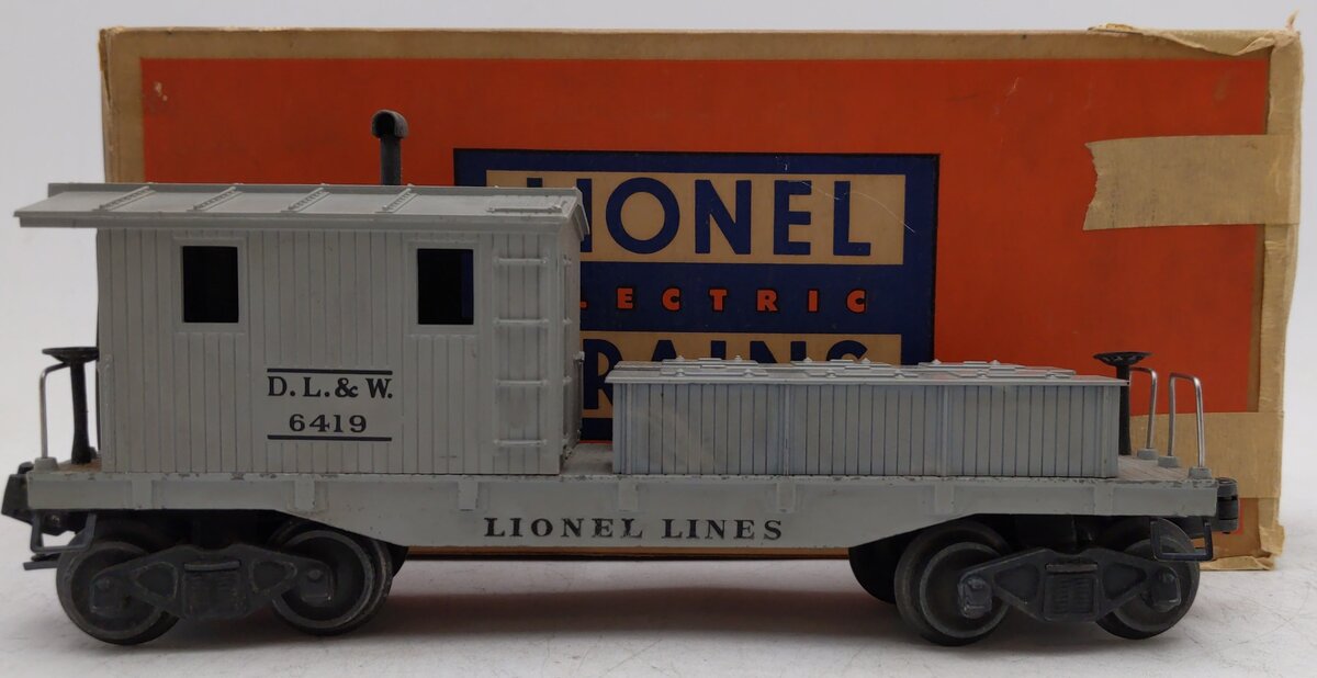 Lionel 6419 Vintage O DL&W Gray Work Caboose VG/Box