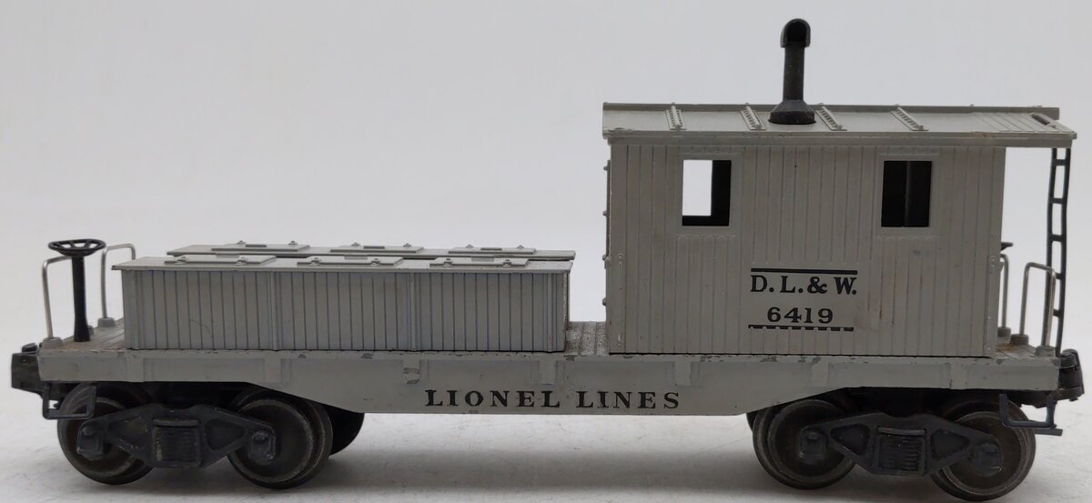 Lionel 6419 Vintage O DL&W Gray Work Caboose VG/Box