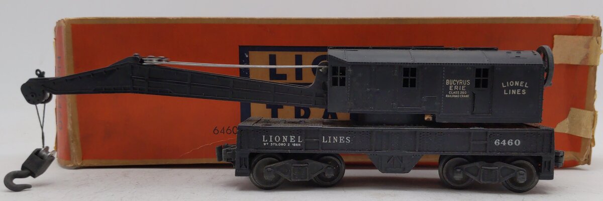 Lionel 6460 Vintage O Bucyrus Erie Crane Car VG/Box